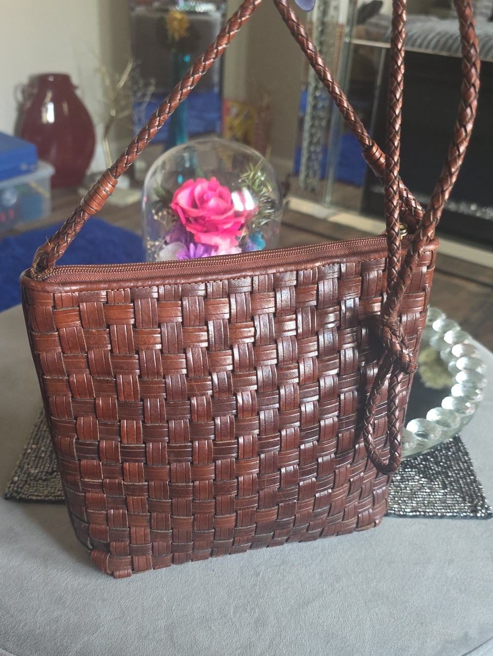 Woven Brown Crossbody Bag - Stylish Everyday Carry